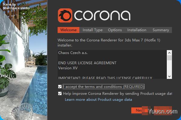 CR7.1渲染器Corona Renderer 7 for 3ds Max 汉化补丁 中英文切换版