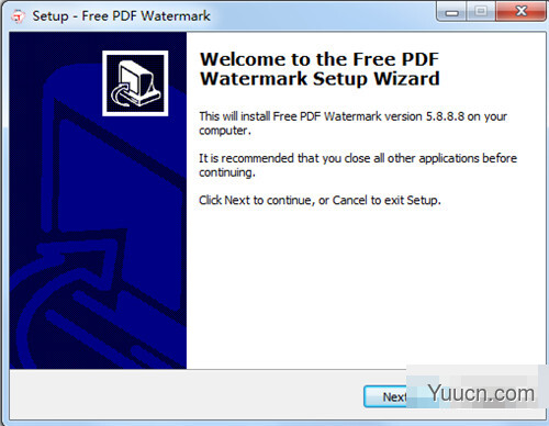 Free PDF Watermark(PDF水印添加软件) v5.8 英文破解版