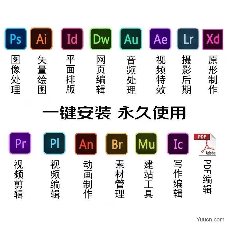 Adobe全家桶PS软件PR LR AE AI下载 CC 2022安装包 win版