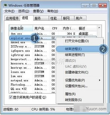 在win7中，为什么桌面所有图标都消失？