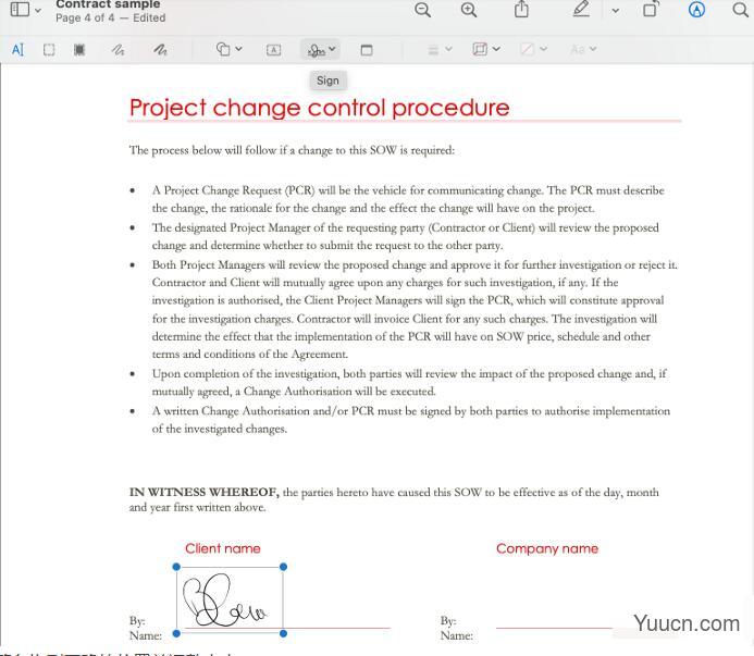 如何在Mac上快速签署 PDF