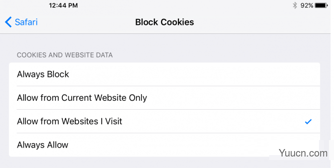 从Mac和iOS上的safari阻止cookies的设置方法