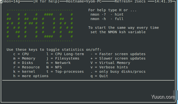 在Linux中安装是使用系统性能监控软件Nmon