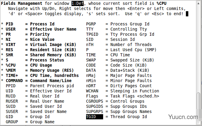 Linux中用于进程显示的top命令使用实例集锦