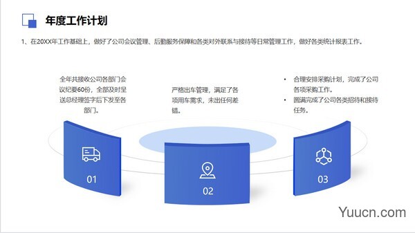 商务风办公室工作总结PPT模板