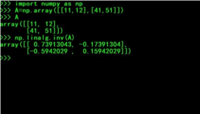 python逆矩阵怎么求