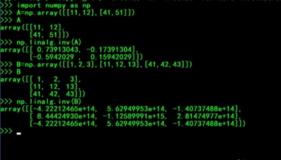 python逆矩阵怎么求