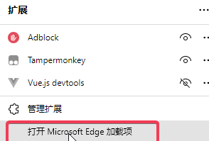 在Edge上安装与测试Vue devtools开发者工具