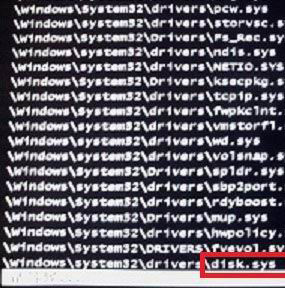 win7系统无法启动,出现disk.sys后蓝屏自动重启的解