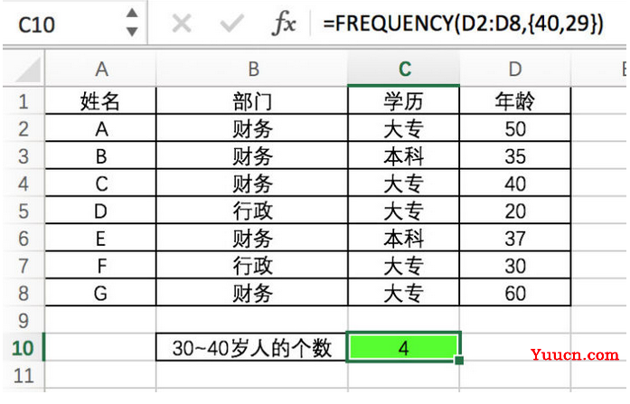 在Excel中11种常用函数