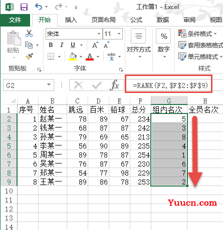 用好RANK函数 跨表排名不用愁