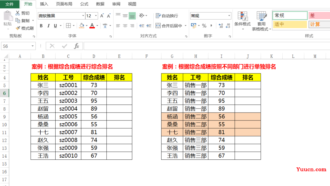 数据排名只会rank函数就out了,这三组Excel函数公式更高效