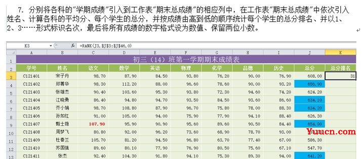 二级Office函数总结四:RANK、LEFT、MID和FIND