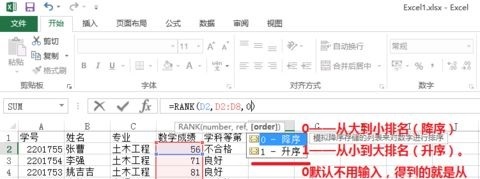 Excel中rank函数怎么用