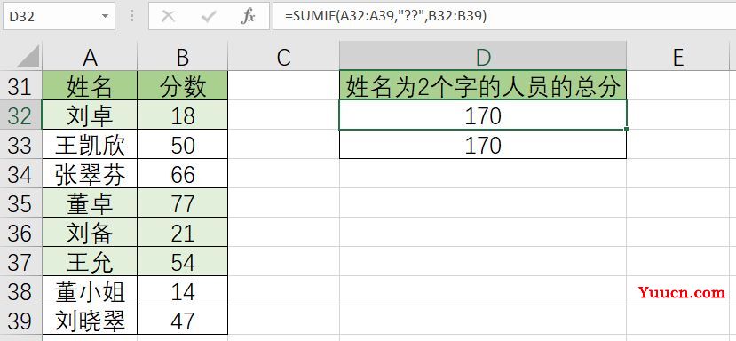 条件求和:sumif函数的通配符用法