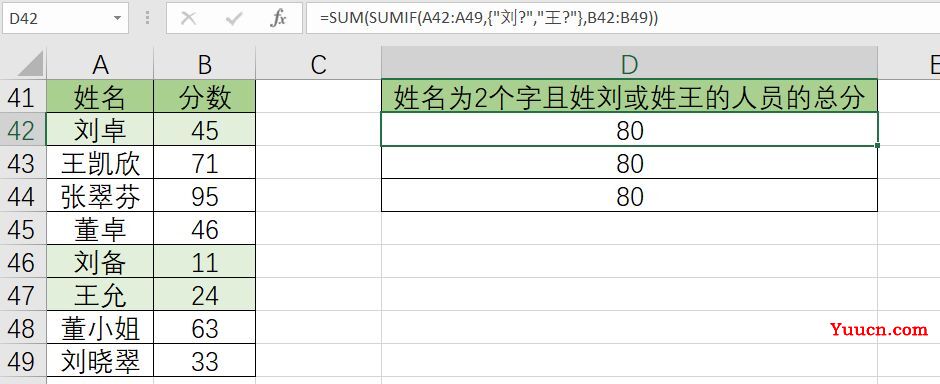 条件求和:sumif函数的通配符用法