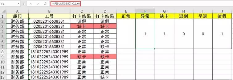 教你几分钟搞定的考勤数据!