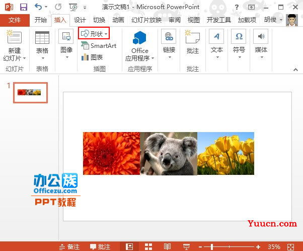 PowerPoint2013中图片弧形排版方法