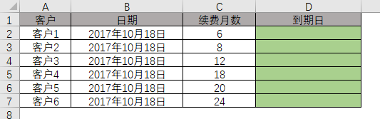 excel表格怎么计算到期日的？