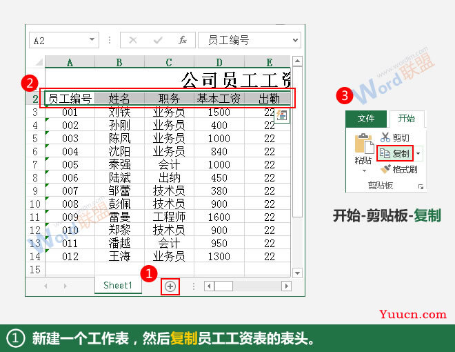 怎么制作Excel工资单