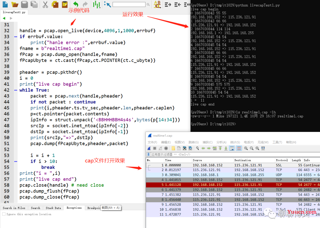 python3使用libpcap库进行抓包及数据处理