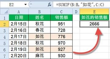 SUMIF函数,了解下!