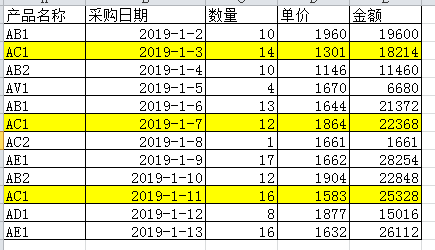 lookup函数的实际应用，查找最后一次采购日期