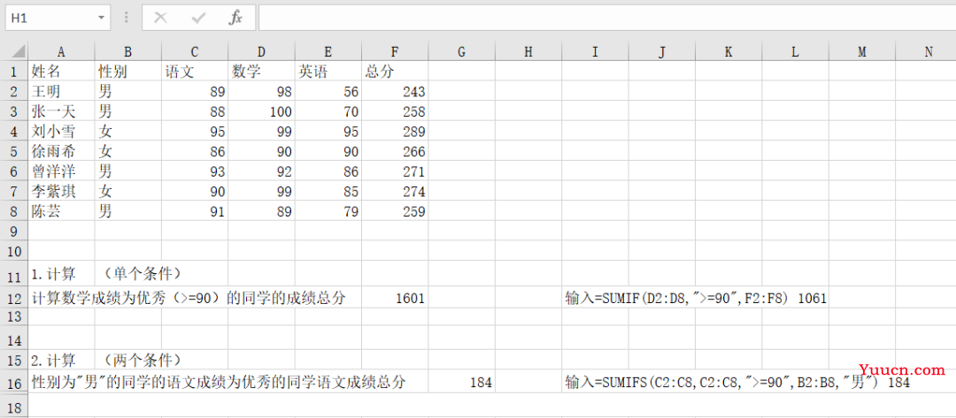 SUMIF(S)函数案例演示