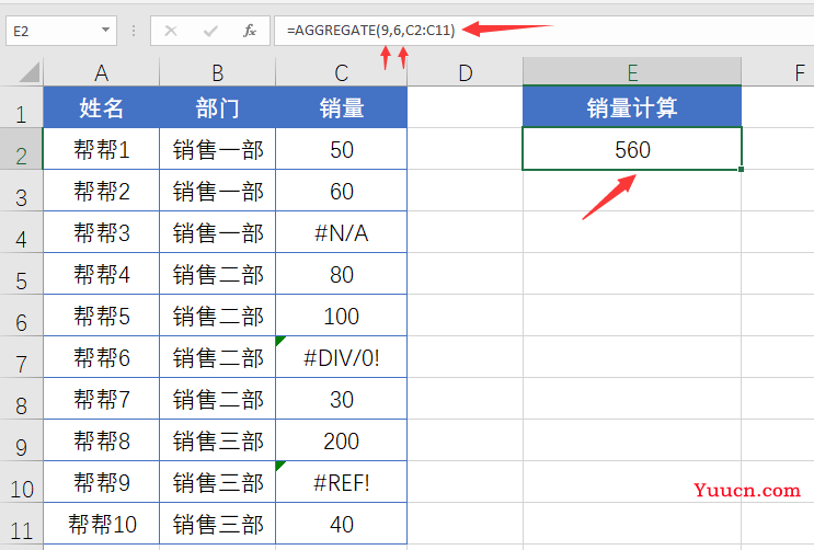 Excel带错误值求和妙招,函数数据批量计算,快捷运用不加班