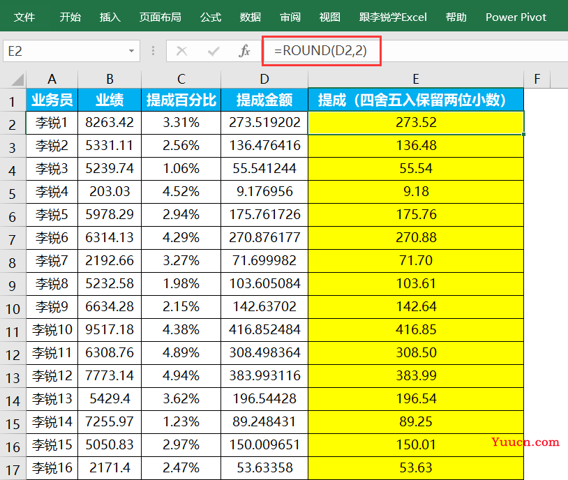 Excel函数公式中的四舍五入、舍入取整,职场白领统计方法大全