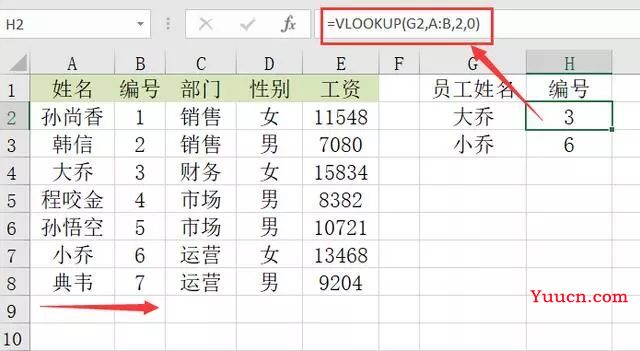 Vlookup+IF函数公式，解决Excel中逆向查找匹配问题！