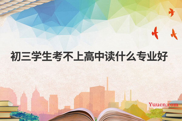 初三学生考不上高中读什么专业好