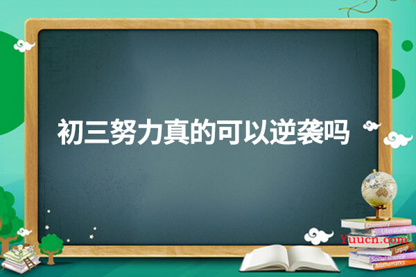 初三努力真的可以逆袭吗