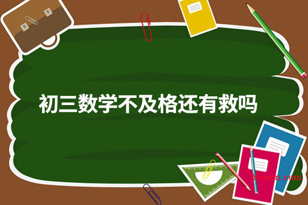 初三数学不及格还有救吗