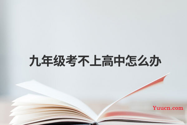 九年级考不上高中怎么办