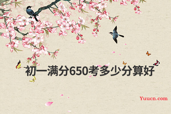 初一满分650考多少分算好