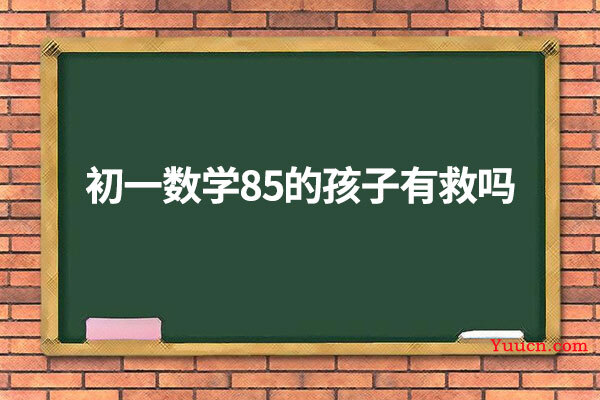 初一数学85的孩子有救吗