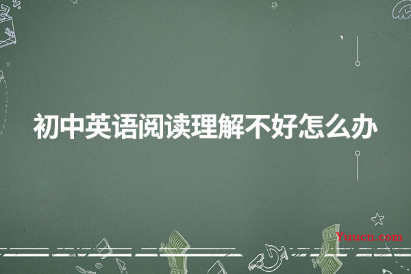 初中英语阅读理解不好怎么办
