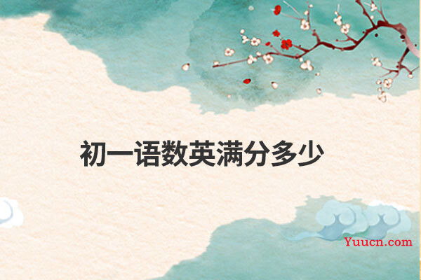初一语数英满分多少