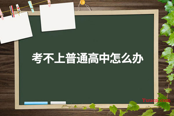 考不上普通高中怎么办