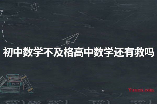 初中数学不及格高中数学还有救吗