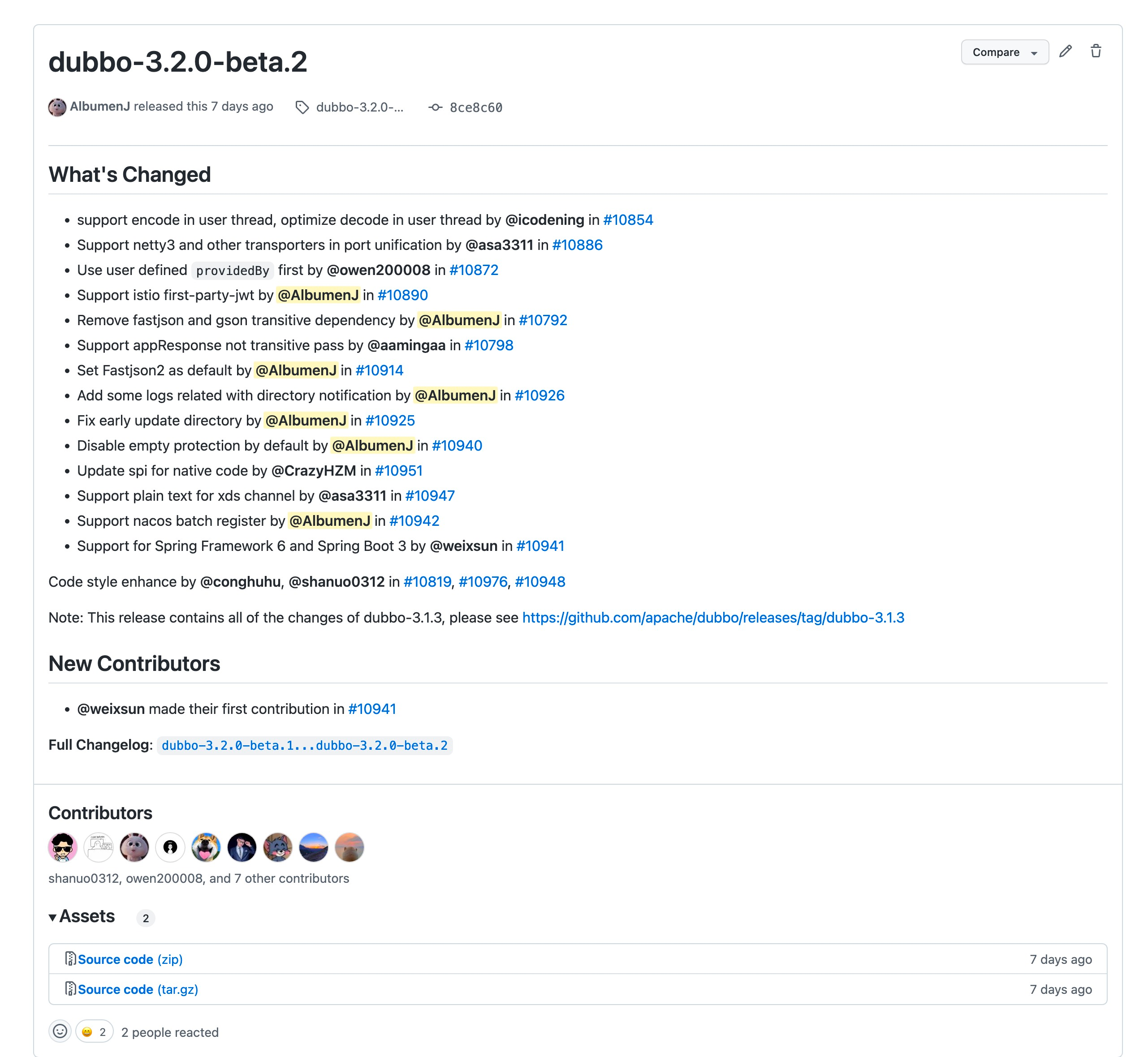 Dubbo 3.1.3、3.2.0-beta.2 正式发布