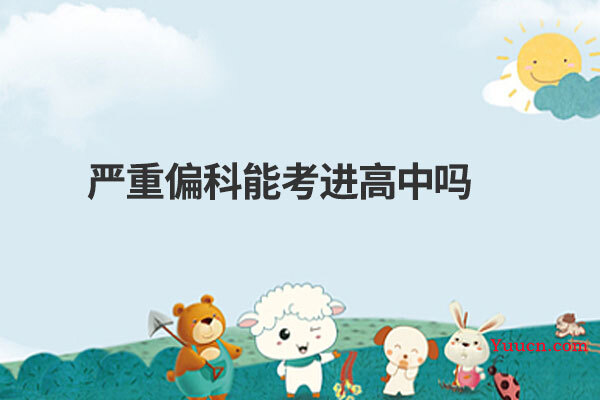 严重偏科能考进高中吗