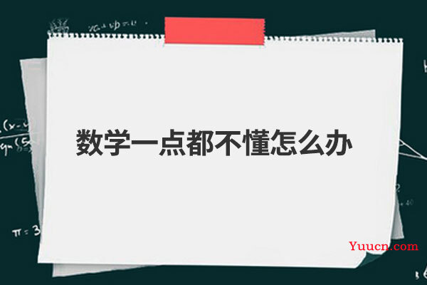 数学一点都不懂怎么办