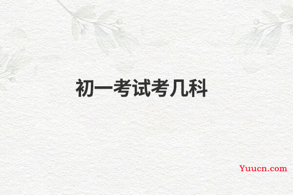 初一考试考几科