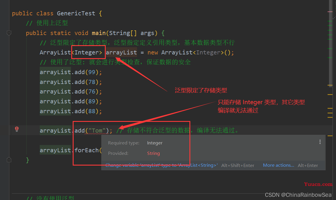 Java JDK1.5： 泛型 新特性的讲解说明