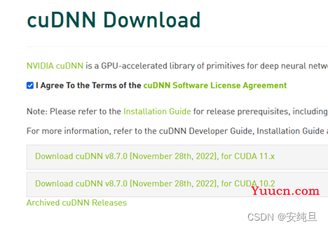 CUDA-v11.2下载以及相应版本cuDNN