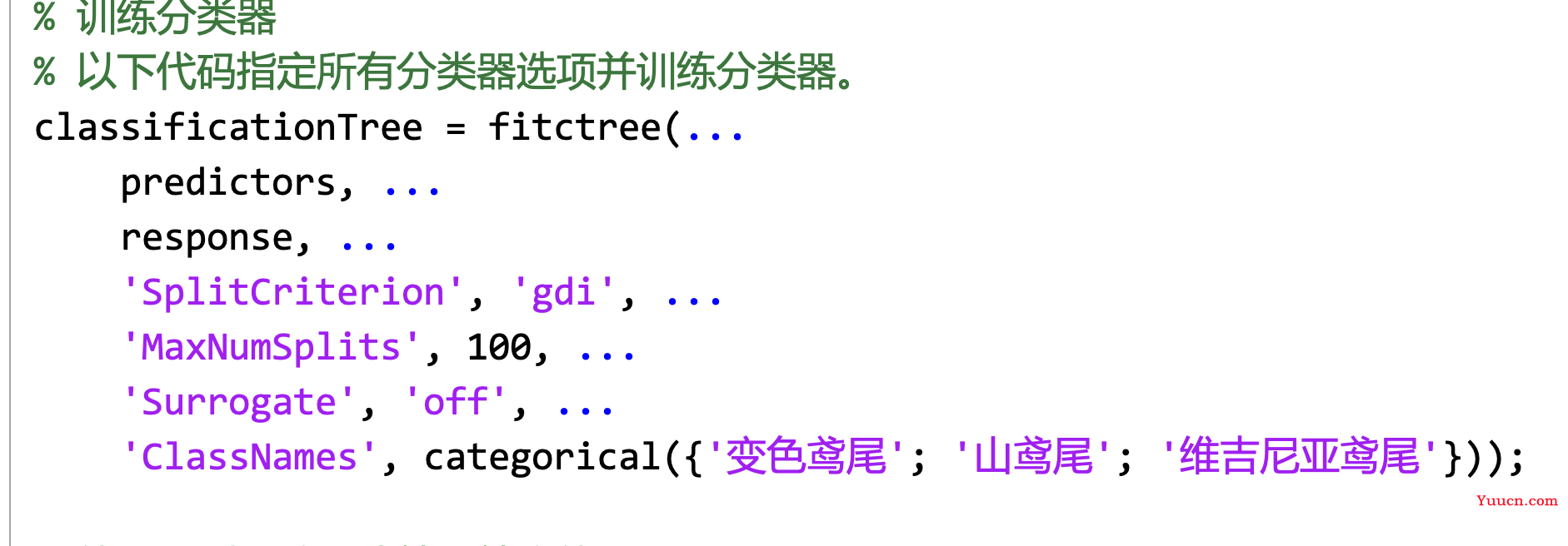 MATLAB初步进行机器学习