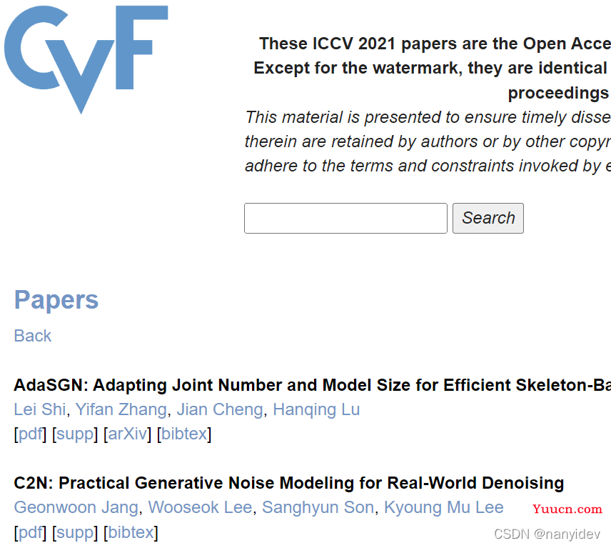 计算机视觉会议（CVPR，ECCV，ICCV，NIPS，AAAI，ICLR等）