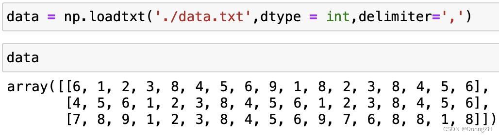 【工程实践】np.loadtxt()读取数据